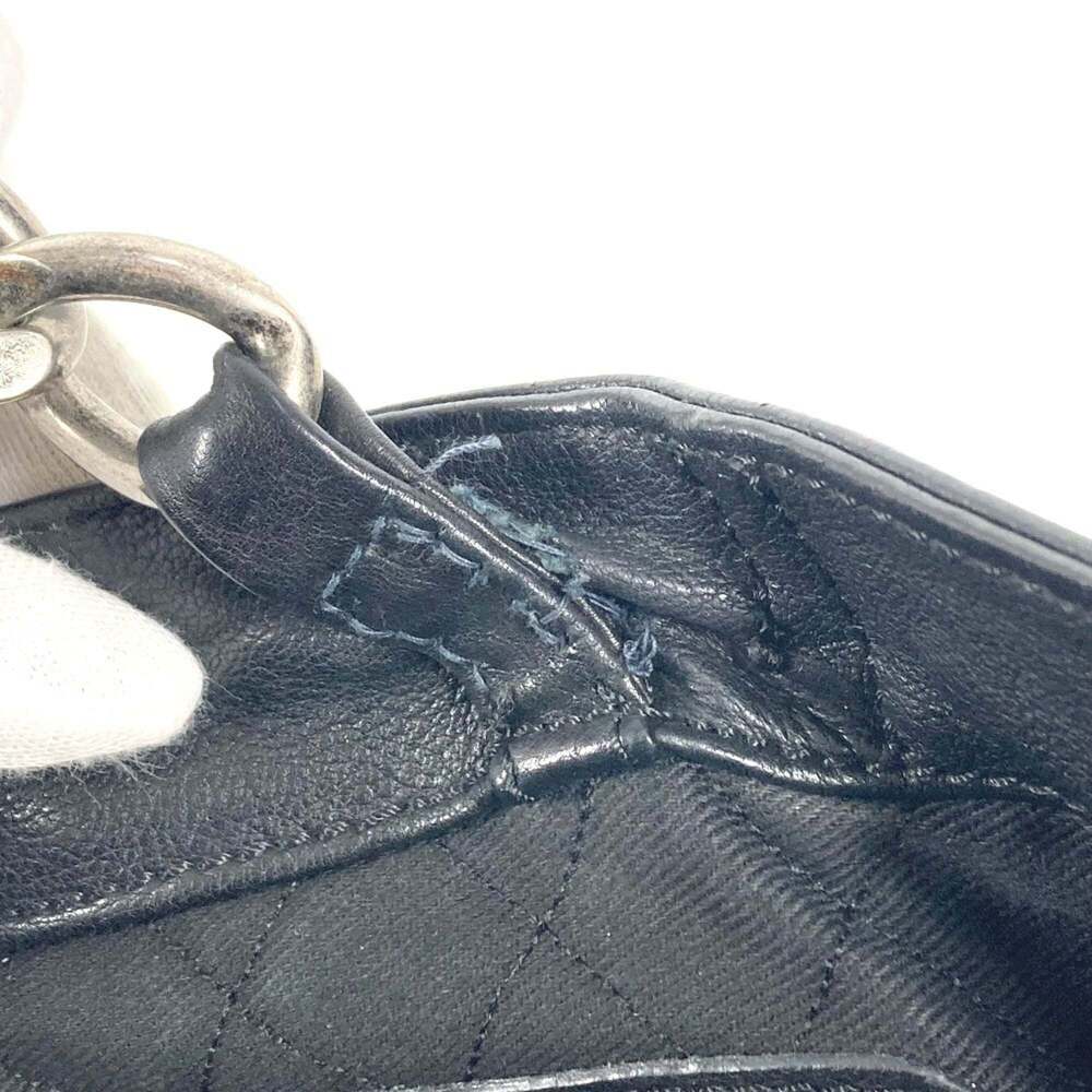 CHANEL Black Leather Logo Shoulder Bag - Picture 12 of 16